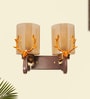 Athens Gold and Brown Metal and Glass Wall Sconces