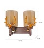 Athens Gold and Brown Metal and Glass Wall Sconces