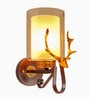 Pixee Gold and Brown Metal and Glass Wall Sconces