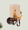 Pixee Gold and Brown Metal and Glass Wall Sconces