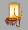 Pixee Gold and Brown Metal and Glass Wall Sconces