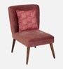 Adalira Velvet Slipper Chair In Blush Colour