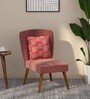 Adalira Velvet Slipper Chair In Blush Colour