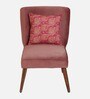 Adalira Velvet Slipper Chair In Blush Colour