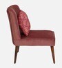 Adalira Velvet Slipper Chair In Blush Colour