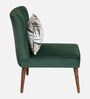 Adalira Velvet Slipper Chair In Green Colour
