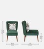 Adalira Velvet Slipper Chair In Green Colour