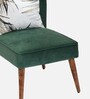 Adalira Velvet Slipper Chair In Green Colour