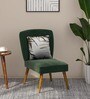 Adalira Velvet Slipper Chair In Green Colour