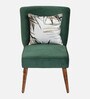 Adalira Velvet Slipper Chair In Green Colour