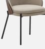 Adam Fabric Dining Chair In Beige Colour