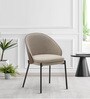 Adam Fabric Dining Chair In Beige Colour