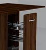Adam 6 Seater Folding Table in Asian Walnut Finish with Crockery unit & Storage