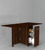 Adam 6 Seater Folding Table in Asian Walnut Finish with Crockery unit & Storage