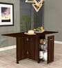 Adam 6 Seater Folding Table in Asian Walnut Finish with Crockery unit & Storage