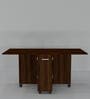 Adam 6 Seater Folding Table in Asian Walnut Finish with Crockery unit & Storage