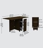 Adam 6 Seater Folding Table in Chiyoda Wenge Finish with Crockery unit & Storage
