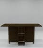 Adam 6 Seater Folding Table in Chiyoda Wenge Finish with Crockery unit & Storage