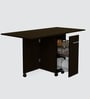 Adam 6 Seater Folding Table in Chiyoda Wenge Finish with Crockery unit & Storage