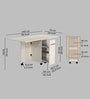 Adam 6 Seater Folding Table in Highland Pine Finish with Crockery unit & Storage