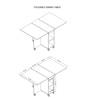 Adam 6 Seater Folding Table in Highland Pine Finish with Crockery unit & Storage