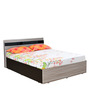 Adam Queen Size Bed With Box Storage in Dark Ebony Finish