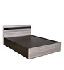 Adam Queen Size Bed With Box Storage in Dark Ebony Finish
