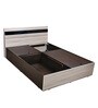 Adam Queen Size Bed With Box Storage in Dark Ebony Finish