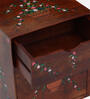 Adderley Solid Wood Bedside Table In Hand-Painted Multicolour With Premium Gloss finish