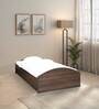 Addison Single Size Bed in Classic Walnut Finish with Box Storage