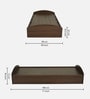 Addison Single Size Bed in Classic Walnut Finish with Box Storage