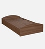 Addison Single Size Bed in Classic Walnut Finish with Box Storage