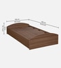 Addison Single Size Bed in Classic Walnut Finish with Box Storage