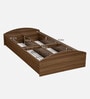 Addison Single Size Bed in Classic Walnut Finish with Box Storage