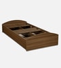 Addison Single Size Bed in Classic Walnut Finish with Box Storage