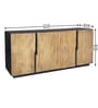 Addonizio Mango Wood 4 Door Sideboard In Dual Tone Finish