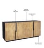 Addonizio Mango Wood 4 Door Sideboard In Dual Tone Finish