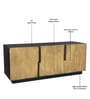 Addonizio Mango Wood TV Unit In Dual Tone Finish