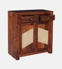 Adelaide Sheesham Wood 2 Door 2 Drawer Sideboard In Honey Oak Finish