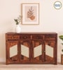 Adelaide Sheesham Wood 4 Door 4 Drawer Sideboard in Honey Oak Finish