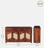 Adelaide Sheesham Wood 4 Door 4 Drawer Sideboard in Honey Oak Finish