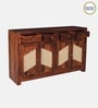 Adelaide Sheesham Wood 4 Door 4 Drawer Sideboard in Honey Oak Finish