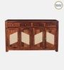 Adelaide Sheesham Wood 4 Door 4 Drawer Sideboard in Honey Oak Finish