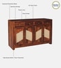 Adelaide Sheesham Wood 4 Door 4 Drawer Sideboard in Honey Oak Finish