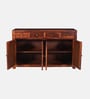 Adelaide Sheesham Wood 4 Door 4 Drawer Sideboard in Honey Oak Finish