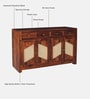 Adelaide Sheesham Wood 4 Door 4 Drawer Sideboard in Honey Oak Finish