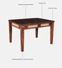 Adelaide Sheesham Wood 4 Seater Dining Table in Honey Oak Finish