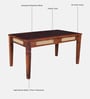 Adelaide Sheesham Wood 6 Seater Dining Set In Honey Oak Finish