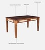 Adelaide Sheesham Wood 6 Seater Dining Table in Provincial Teak Finish