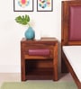 Adelaide Sheesham Wood Bedside Table In Honey Oak Finish With Drawer